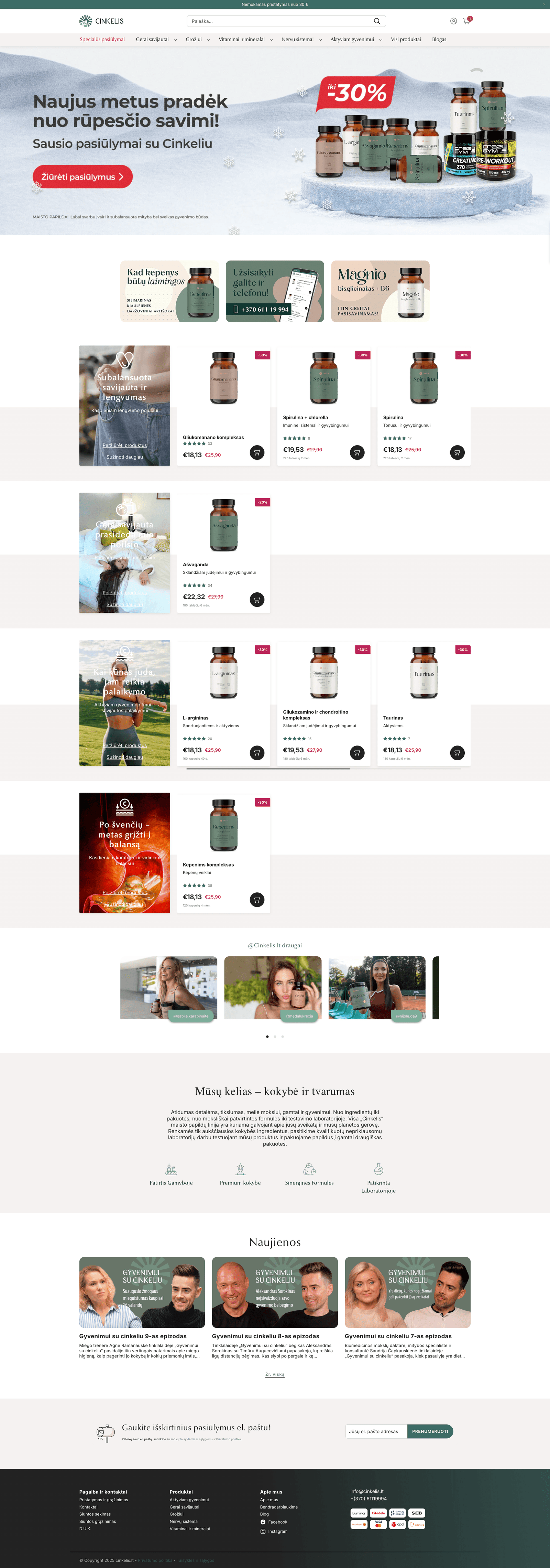 Cinkelis.lt - Website Screenshot