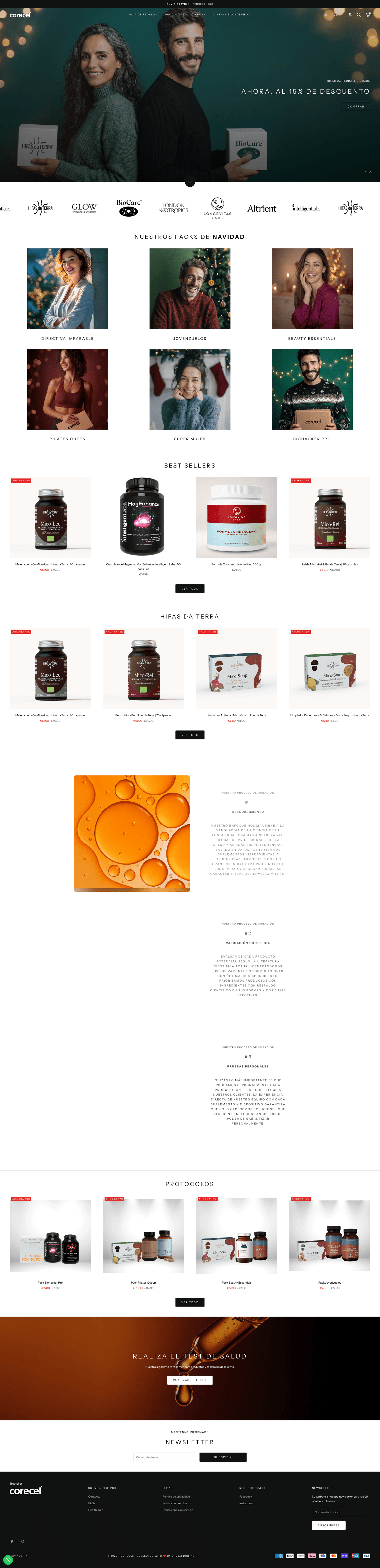 Corecel.es - Website Screenshot